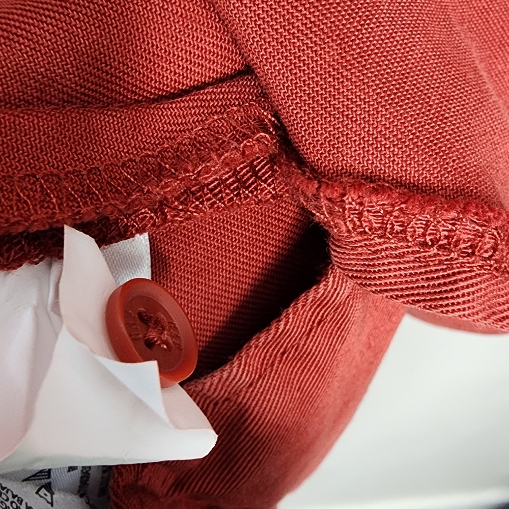 GAP Popover Brick Red Short Sleeve Shirt Dress Large - Picture 8 of 10